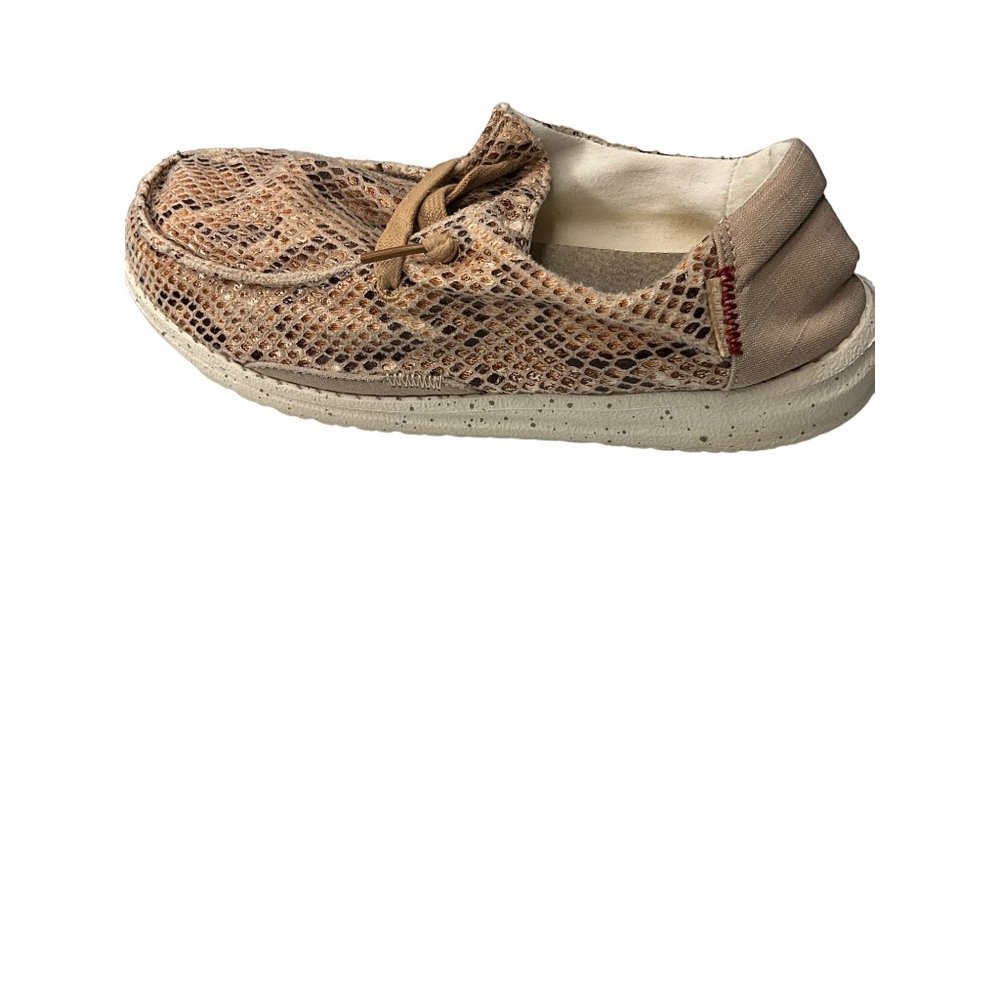 Hey Dude’s Women’s Python Light Rose Pattern Size 6 Brown’s Tan‎ - Picture 6 of 9